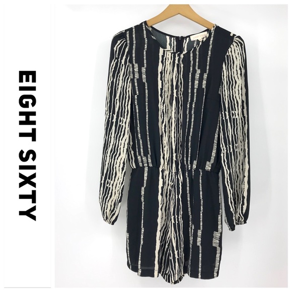 Eight Sixty Pants - 💕SALE💕Eight Sixty Black Tan Shorts Romper